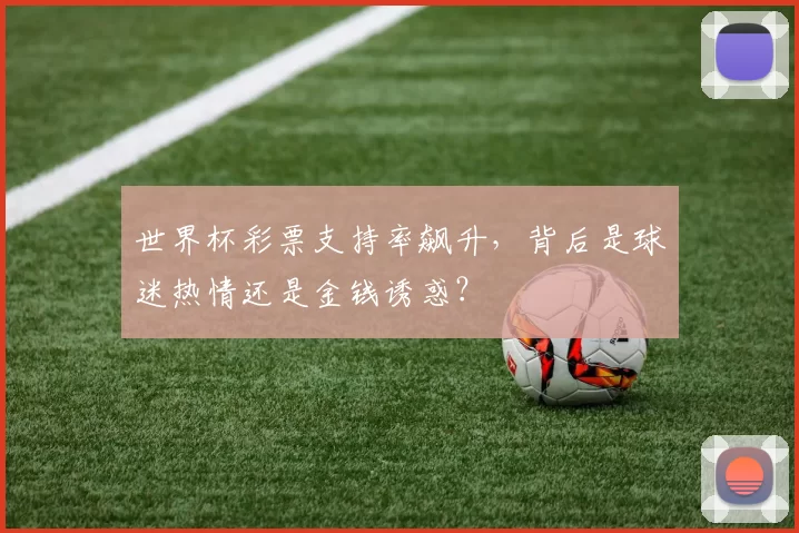 世界杯彩票支持率飙升，背后是球迷热情还是金钱诱惑？