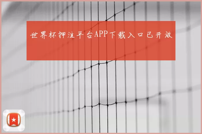 世界杯押注平台APP下载入口已开放