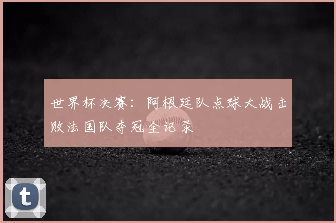 世界杯决赛:阿根廷队点球大战击败法国队夺冠全记录